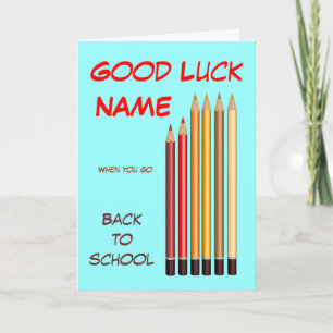 Tarjeta De nuevo a deseos de la escuela