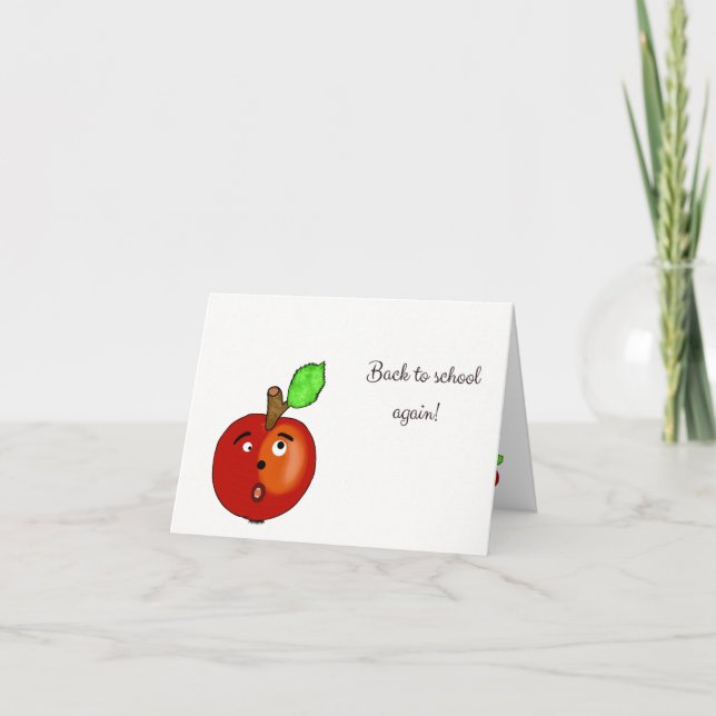 Tarjeta De nuevo a la escuela (Anverso)