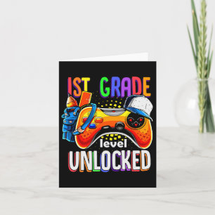 Tarjeta De Nuevo A La Escuela Gamepad Primer Grado Unloc