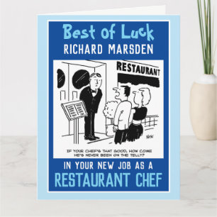 Tarjeta de nuevo trabajo como chef
