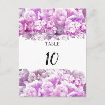 Tarjeta de número de asiento de mesa rosa monocrom