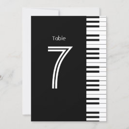 Tarjeta de número de clave de piano para músicos c