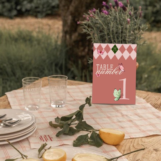 Tarjeta de número de la mesa del Boda caprichoso d (Subido por el creador)