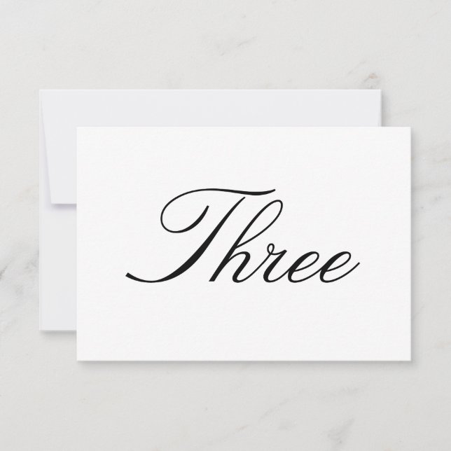 Tarjeta de número de mesa (Anverso)