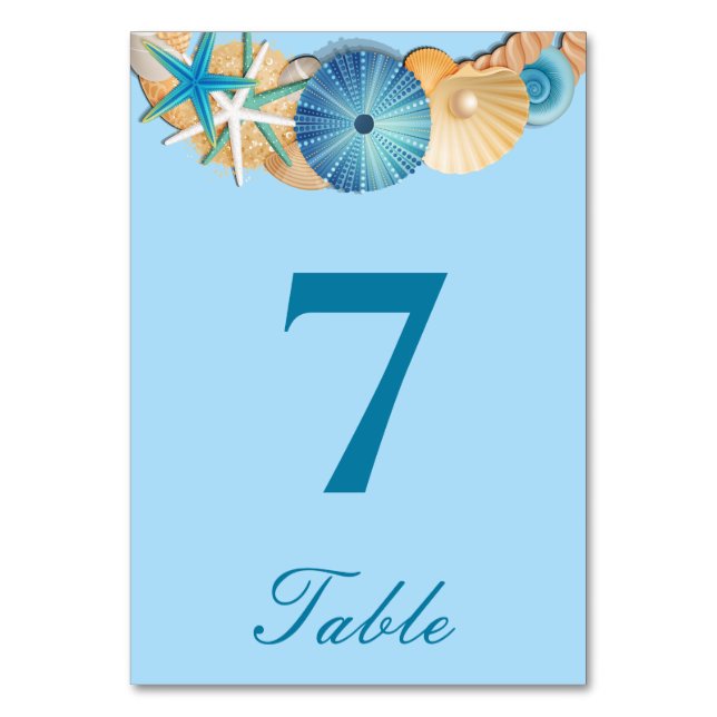 Tarjeta de número de mesa (Anverso)