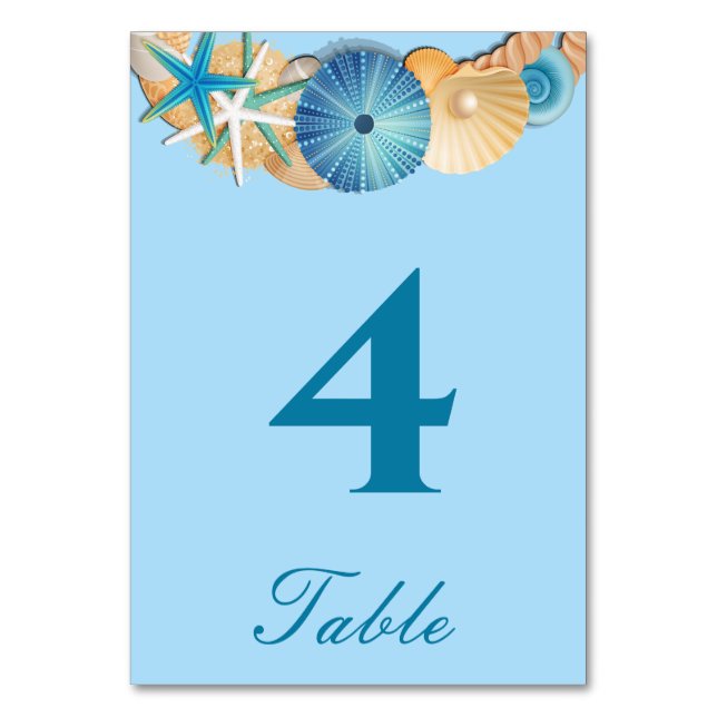 Tarjeta de número de mesa (Anverso)