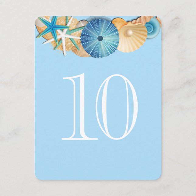 Tarjeta de número de mesa-10 (Anverso)