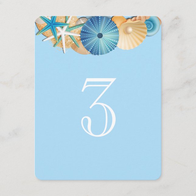 Tarjeta de número de mesa-3 (Anverso)