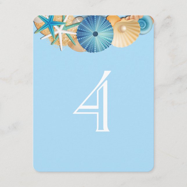 Tarjeta de número de mesa-4 (Anverso)