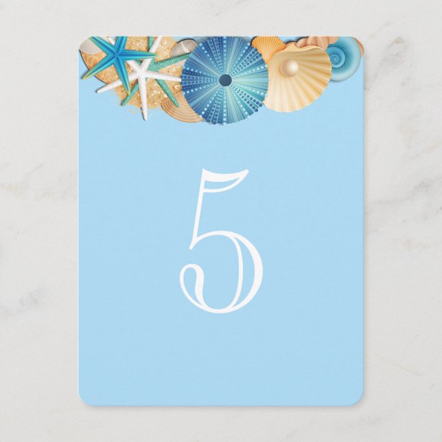 Tarjeta de número de mesa-5 (Anverso)