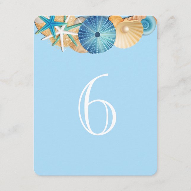 Tarjeta de número de mesa-6 (Anverso)