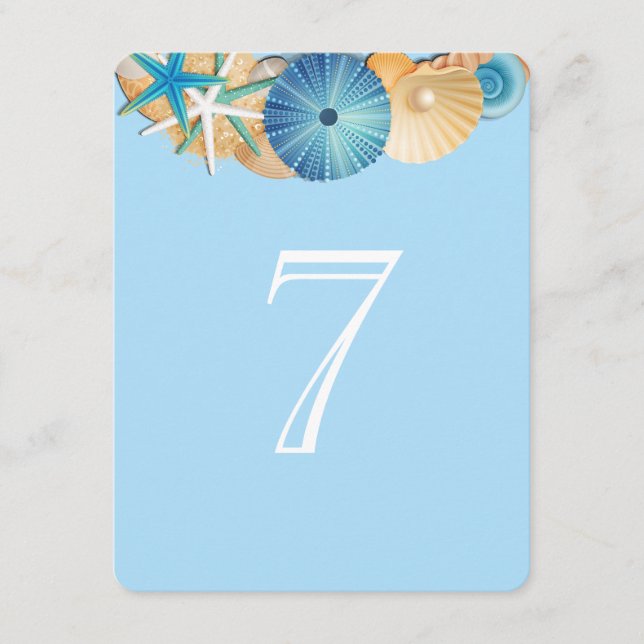 Tarjeta de número de mesa-7 (Anverso)