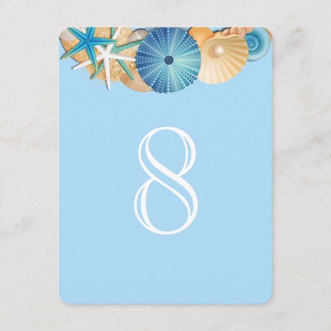 Tarjeta de número de mesa-8 (Anverso)