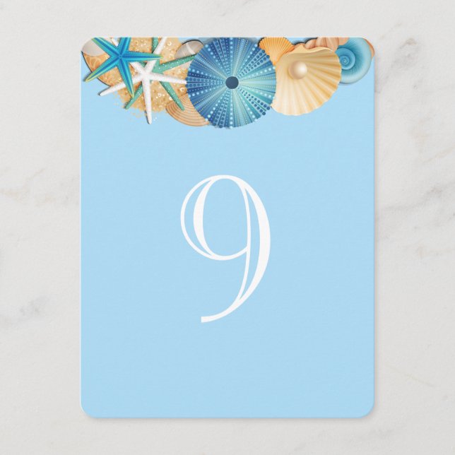 Tarjeta de número de mesa-9 (Anverso)