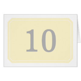 Tarjeta de número de mesa amarilla simplemente ele