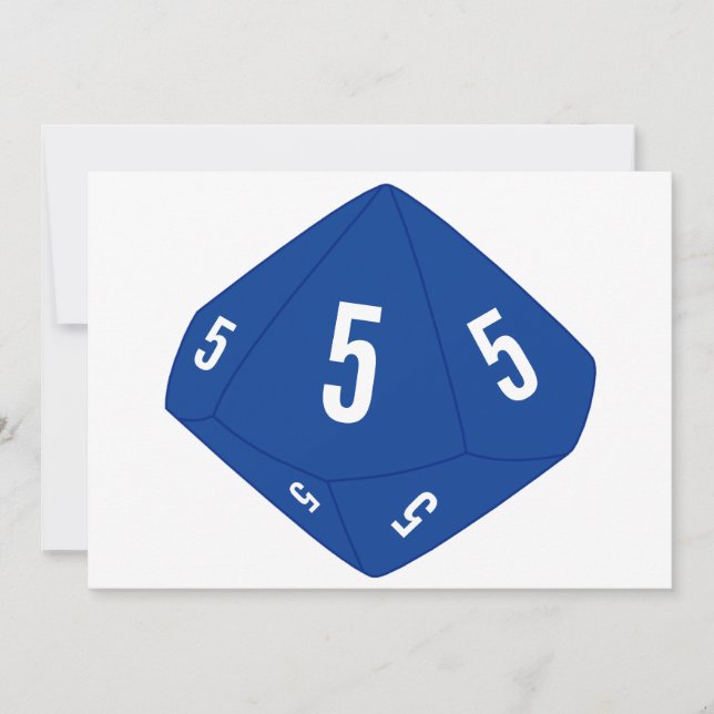 Tarjeta de número de mesa azul D10 (Anverso)
