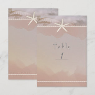 Tarjeta de número de mesa beige taupe de estrella 