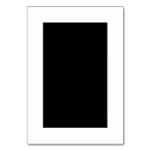 Tarjeta de número de mesa blanca y negra en blanco