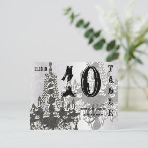 Tarjeta de Número de Mesa Chandelier Silver Playbi
