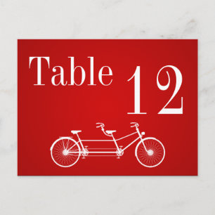 Tarjeta de número de mesa Cíclica bicicleta doble 