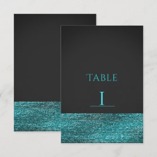 Tarjeta de número de mesa con lentejuelas glam mod