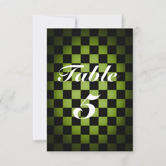 Tarjeta de número de mesa de ajedrez caprichosa de (Anverso)