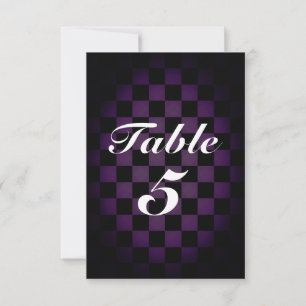 Tarjeta de número de mesa de ajedrez caprichosa FI