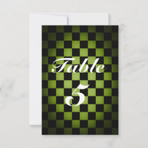 Tarjeta de número de mesa de ajedrez caprichoso de