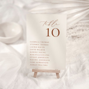 Tarjeta de número de mesa de asiento de HARMONY Te