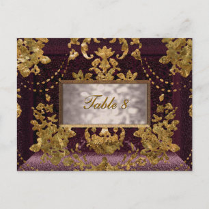 Tarjeta de número de mesa de Beaumanoir Paige Vict