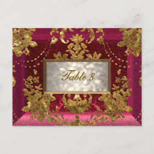 Tarjeta de número de mesa de Beaumanoir victoriano