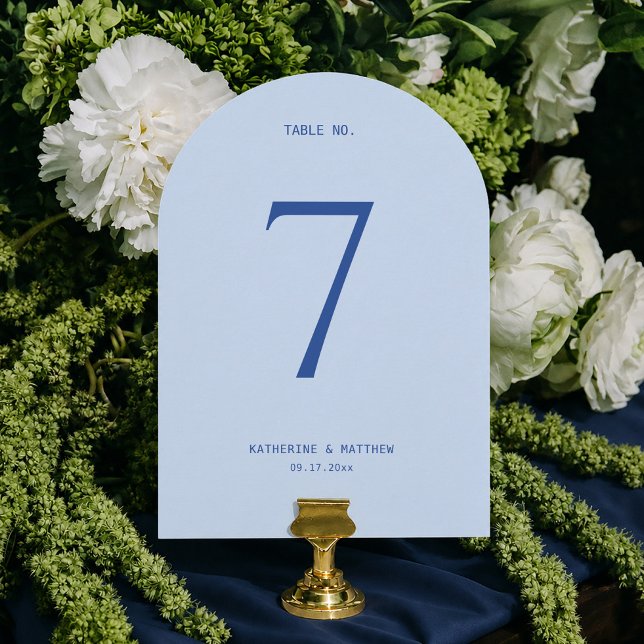 Tarjeta de número de mesa de boda Baby Blue (Subido por el creador)