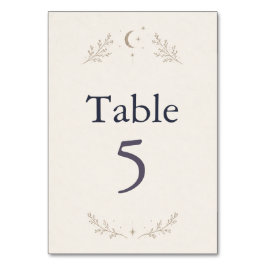 Tarjeta de Número de Mesa de Boda Celestial