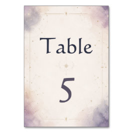 Tarjeta de Número de Mesa de Boda Celestial