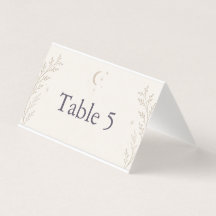 Tarjeta de Número de Mesa de Boda Celestial