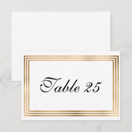 Tarjeta de número de mesa de boda con borde de pan
