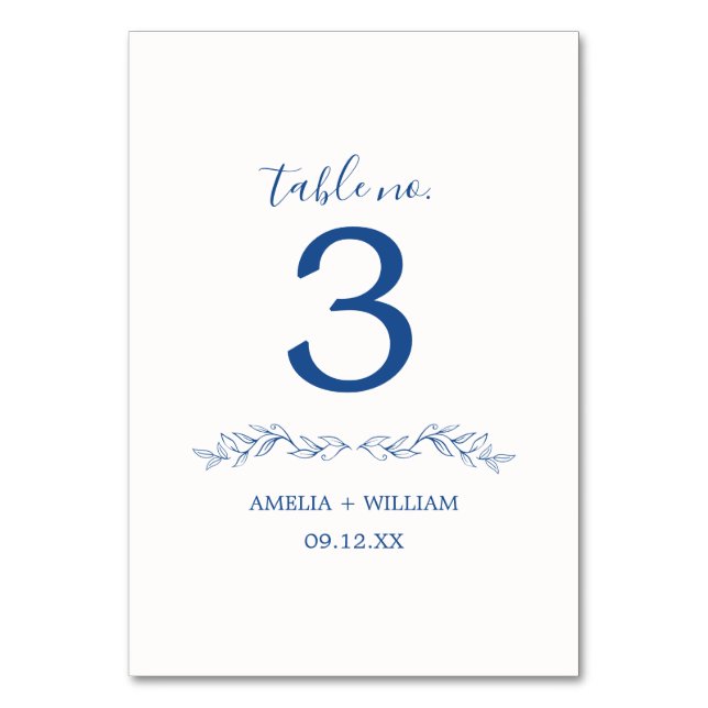 Tarjeta de número de mesa de boda con monograma de (Reverso)
