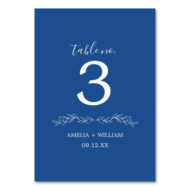 Tarjeta de número de mesa de boda con monograma de (Reverso)