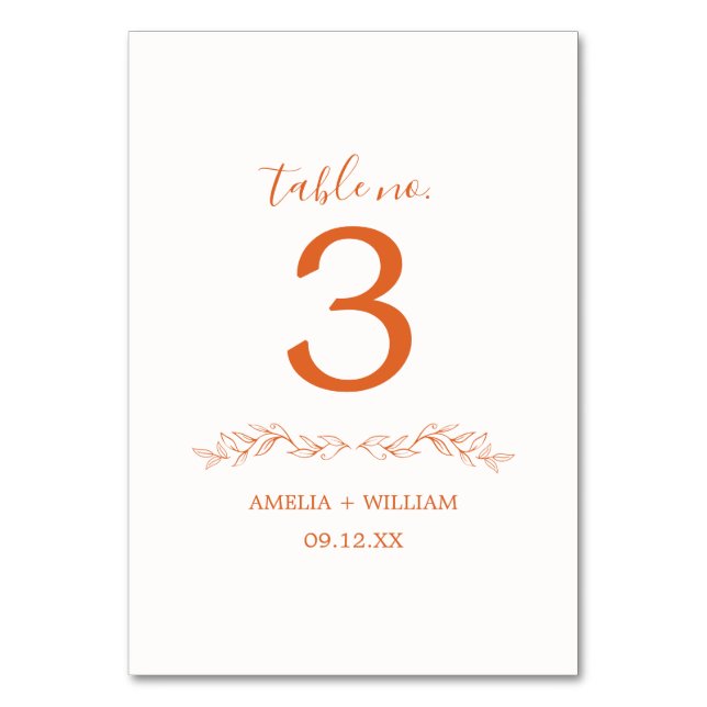 Tarjeta de número de mesa de boda con monograma de (Reverso)
