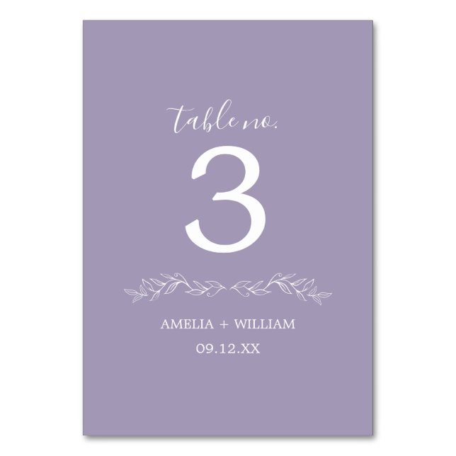 Tarjeta de número de mesa de boda con monograma de (Reverso)