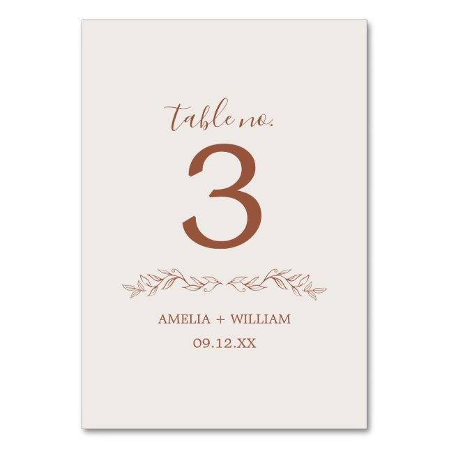Tarjeta de número de mesa de boda con monograma de (Reverso)