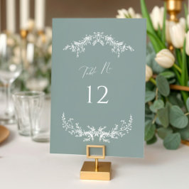 Tarjeta de número de mesa de boda Cottage Dusty Sa