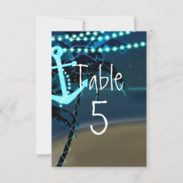 Tarjeta de número de mesa de boda de palmera de pl