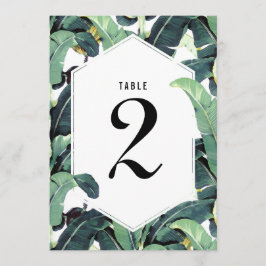 Tarjeta de número de mesa de boda de plantación tr