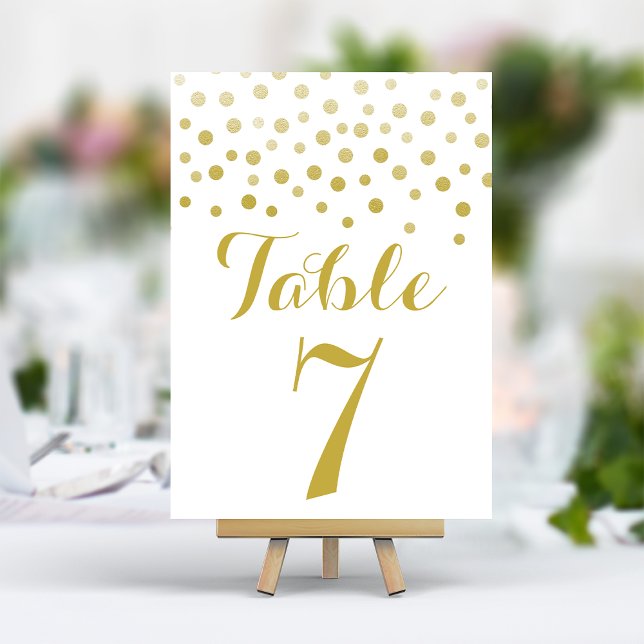 Tarjeta de número de mesa de boda elegante con con (Subido por el creador)