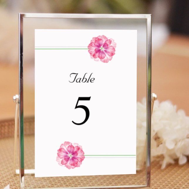 Tarjeta de número de mesa de boda elegante y minim (Subido por el creador)