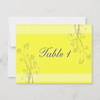 Tarjeta de número de mesa de boda - Floral blanco 