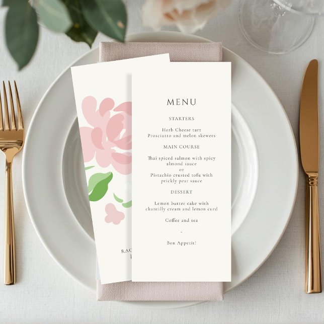 Tarjeta de número de mesa de boda floral chic en m (Subido por el creador)