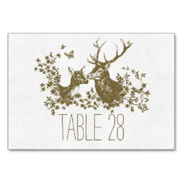 Tarjeta de número de mesa de boda rústico de campo