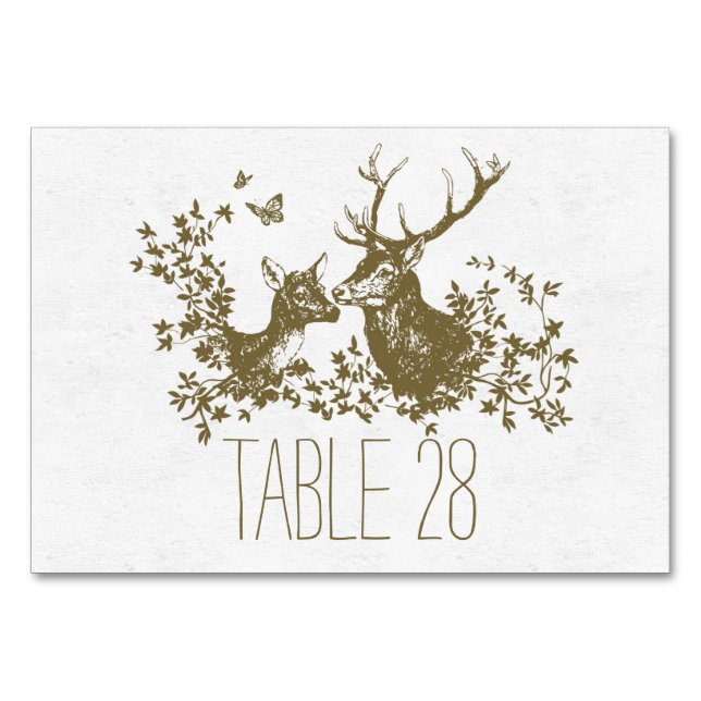 Tarjeta de número de mesa de boda rústico de campo (Anverso)